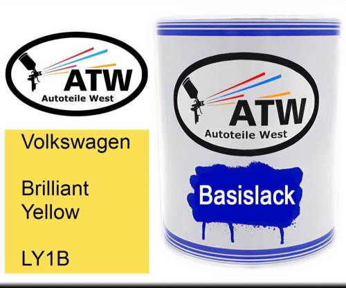 Volkswagen, Brilliant Yellow, LY1B: 1L Lackdose, von ATW Autoteile West.